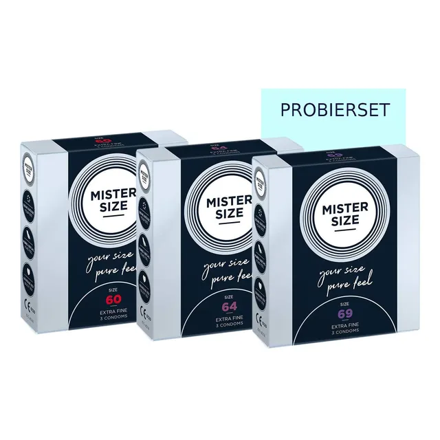 Mister Size Probierset Kondome 9 St. 60/64/69 mm extra dünn