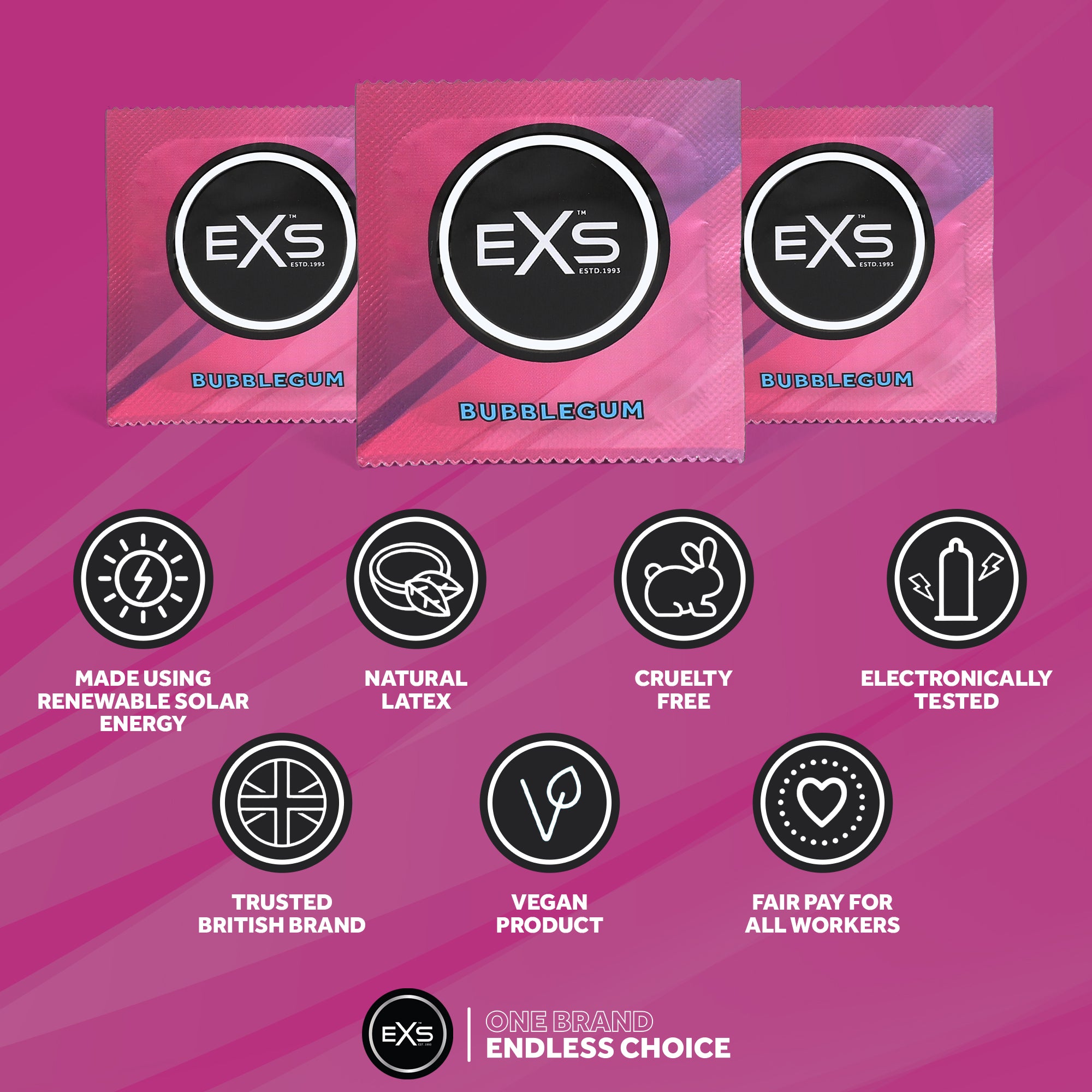 EXS Bubblegum Kondome 100 Stück mit Geschmack