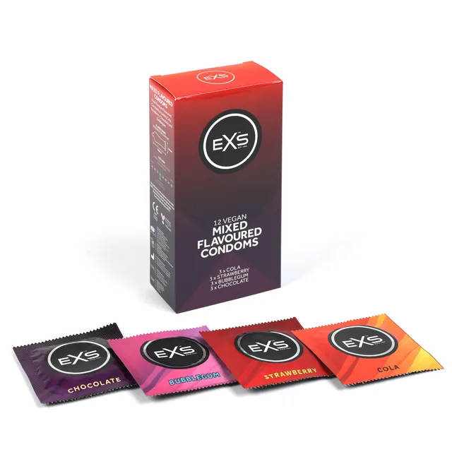 EXS Mixed Flavour Kondome 12 Stück 54 mm 4 Sorten