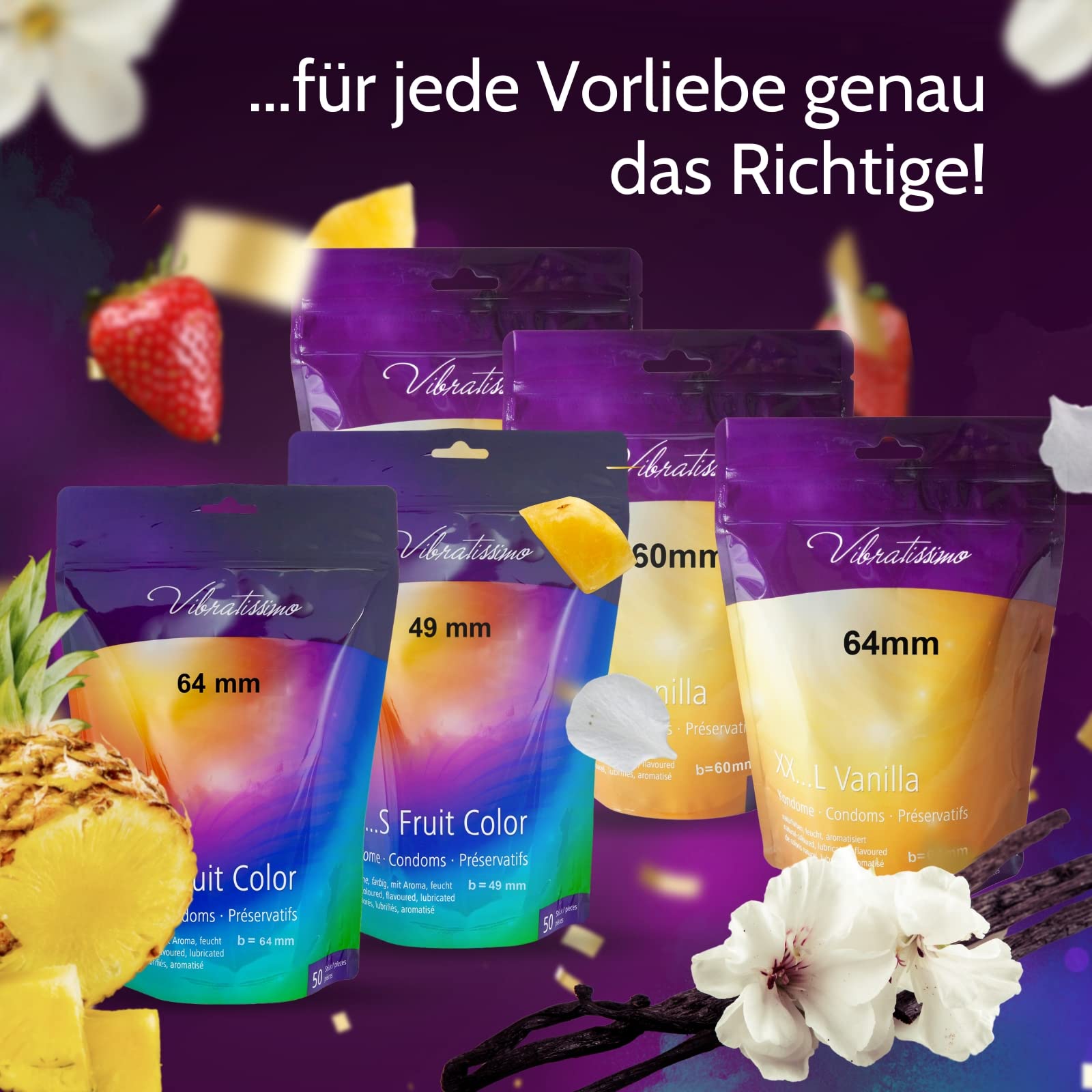 Vibratissimo Vanilla Kondome 100 Stück 64 mm Vanille gefühlsecht