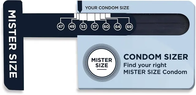 Mister Size Condom Sizer Kondomgrößen-Messband Englisch