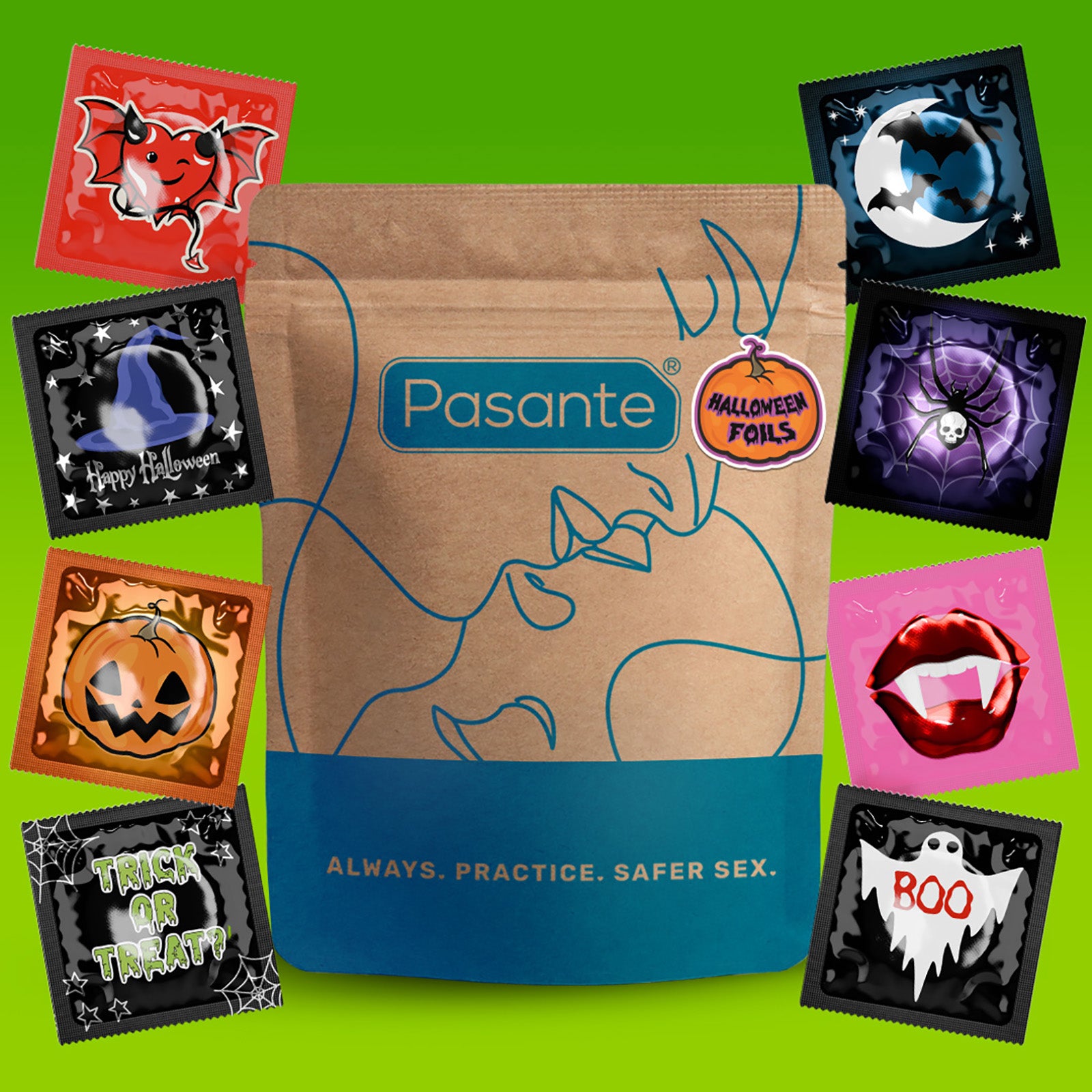 Pasante Themed Halloween Kondome 36 Stück Naturelle Motiv