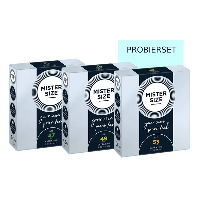 Mister Size Probierset Kondome 47-49-53 9 Stück dünn