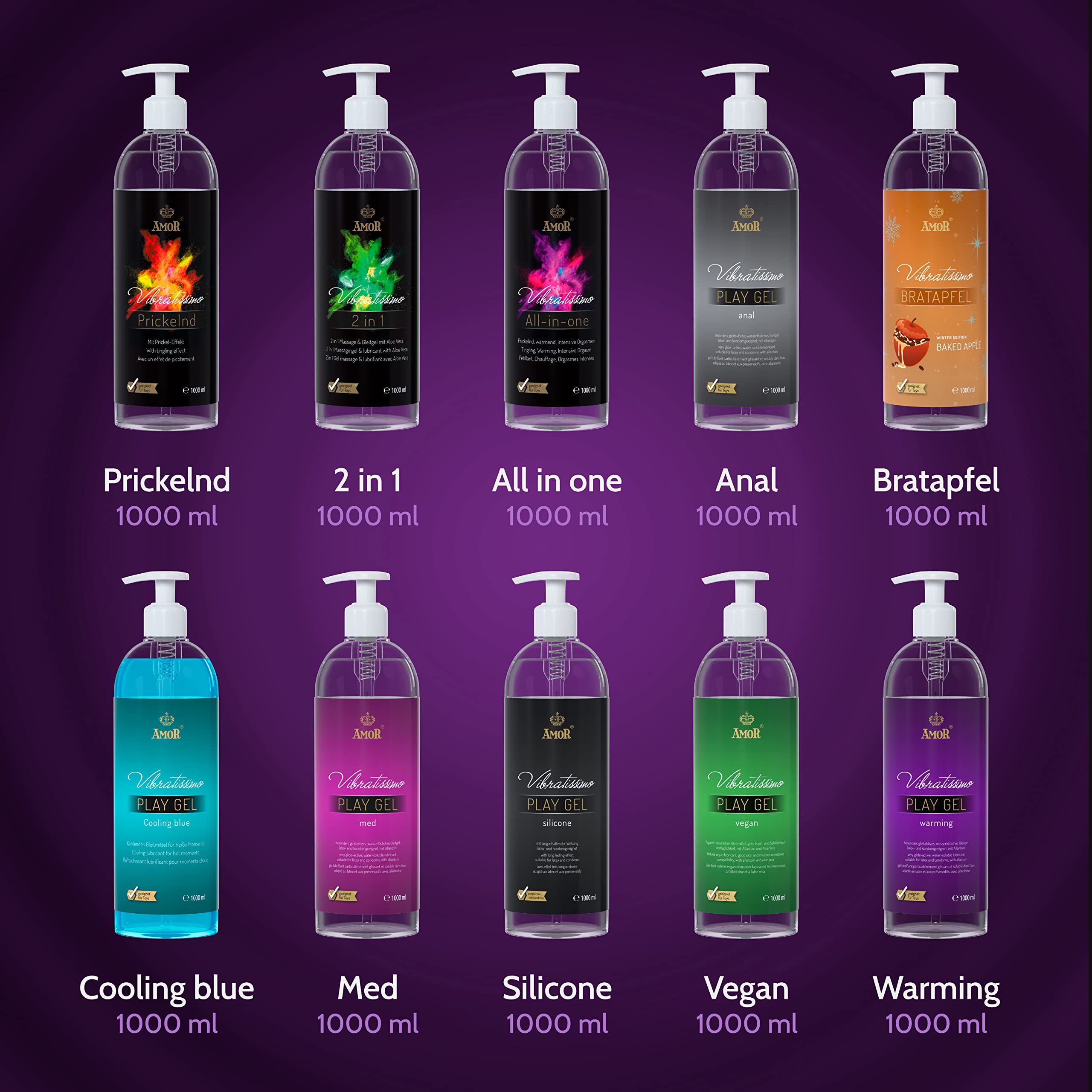 Vibratissimo Play Gel Anal Gleitgel 1000 ml extra gleitfähig