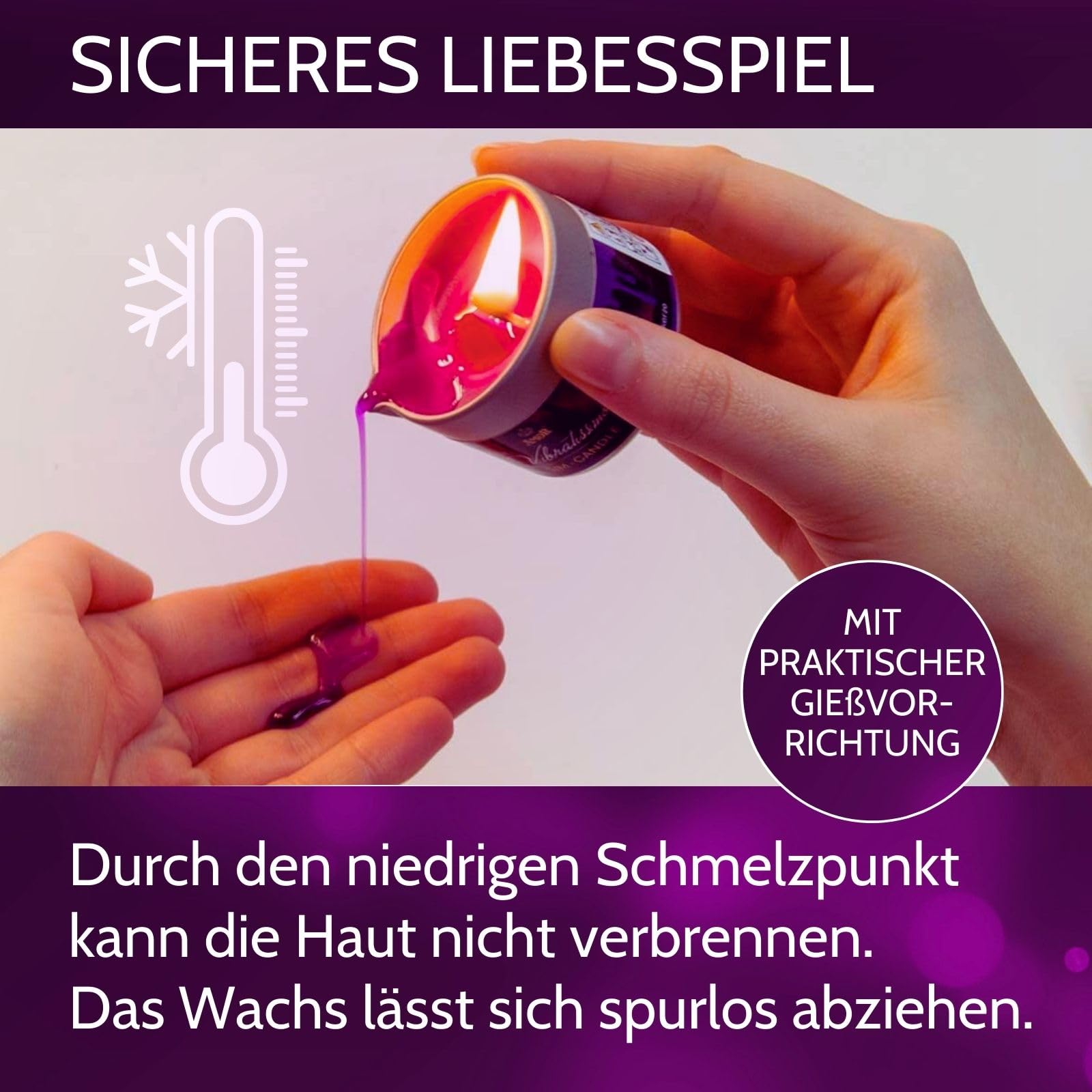 Vibratissimo S/M Kerze Crazy Purple 50 ml lila