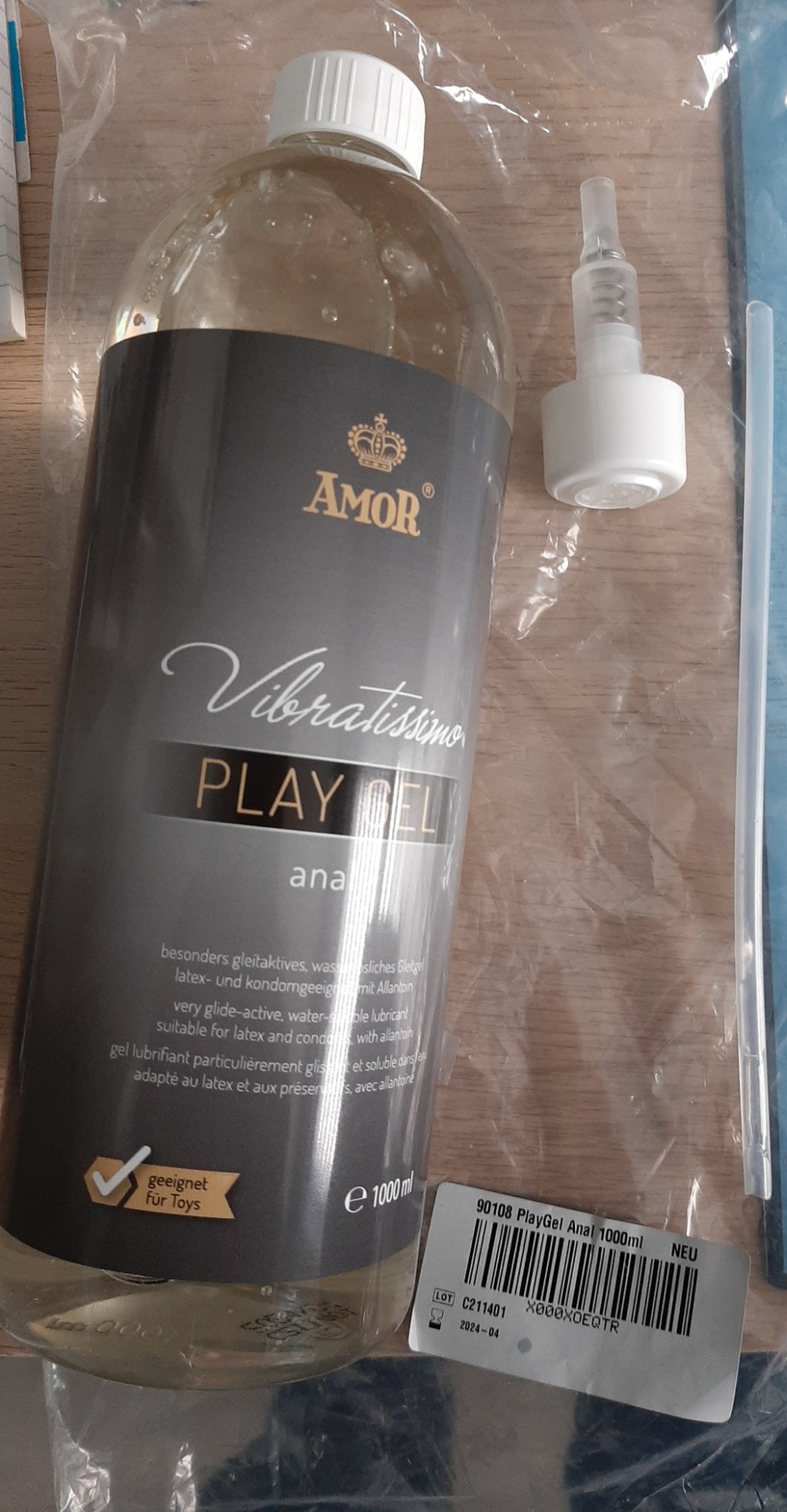 Vibratissimo Play Gel Anal Gleitgel 1000 ml extra gleitfähig