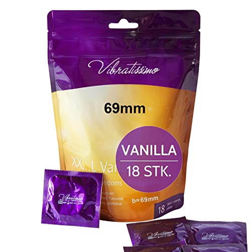 Vibratissimo Vanilla Kondome XXL Vanille 18 Stück 69 mm