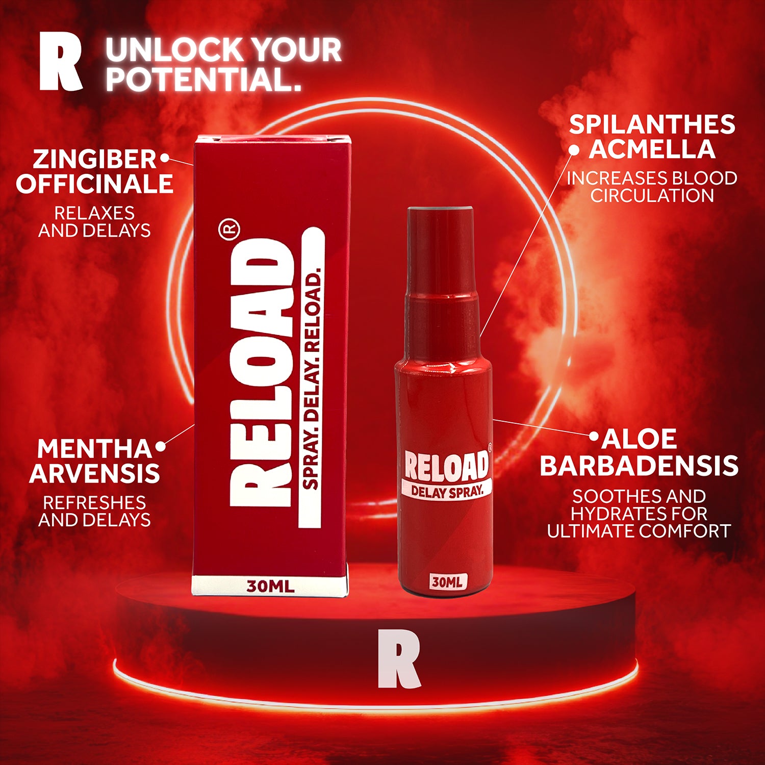 EXS Reload Delay Spray 30ml Ingwer Minze