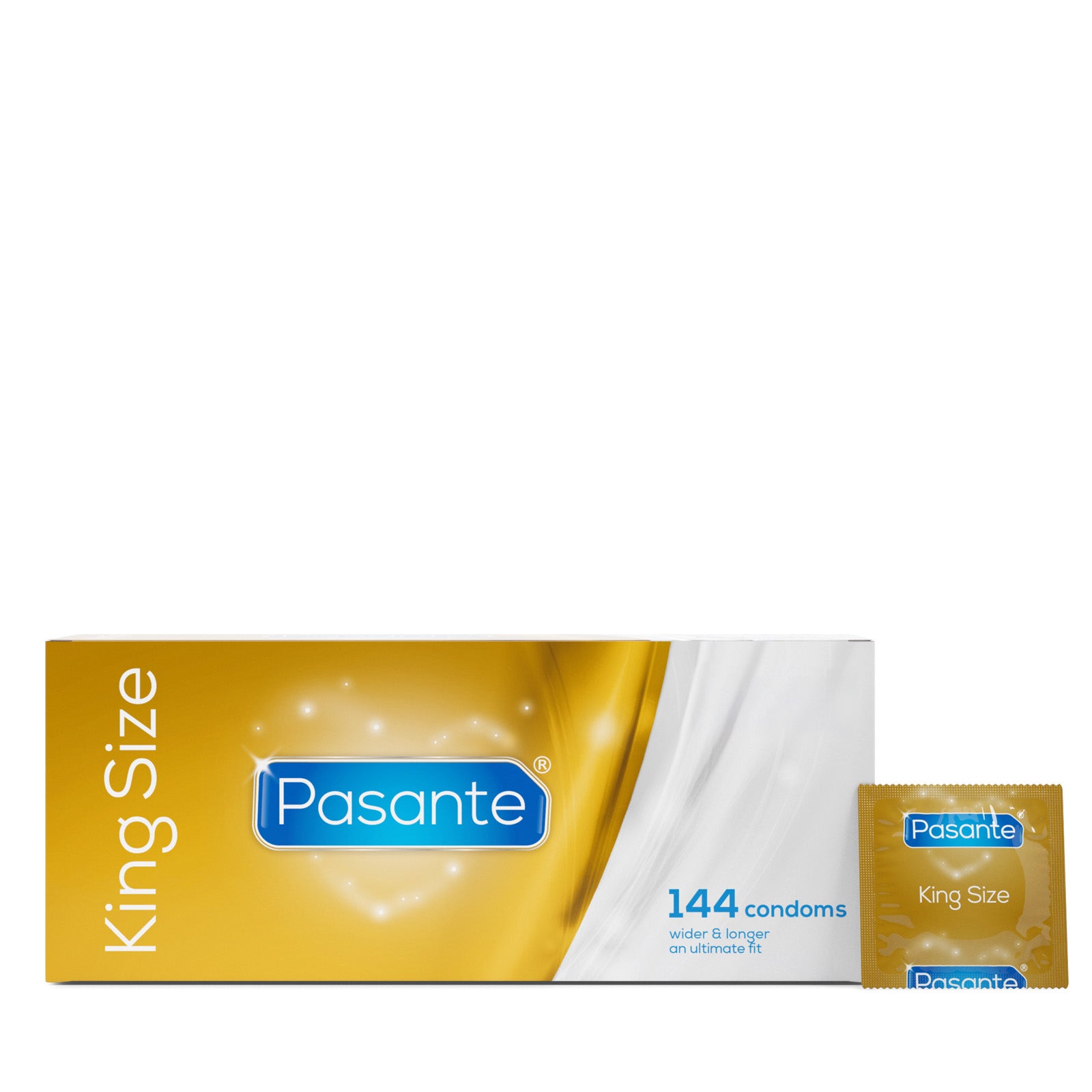 Pasante King Size Kondom 144er 60 mm glatt Latex Großpackung