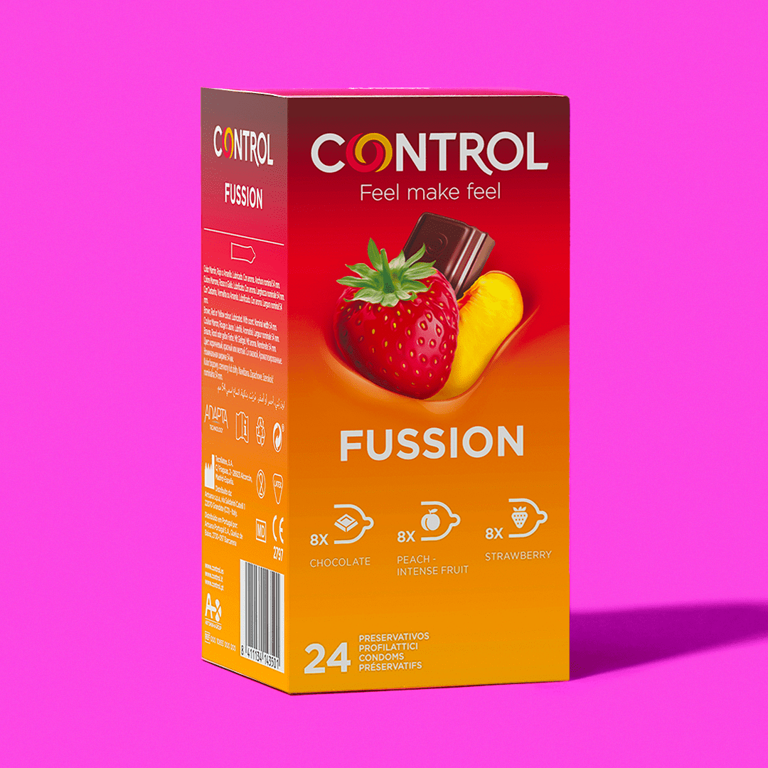Control Fussion Kondome 24 Stück Schoko Erdbeere Pfirsich