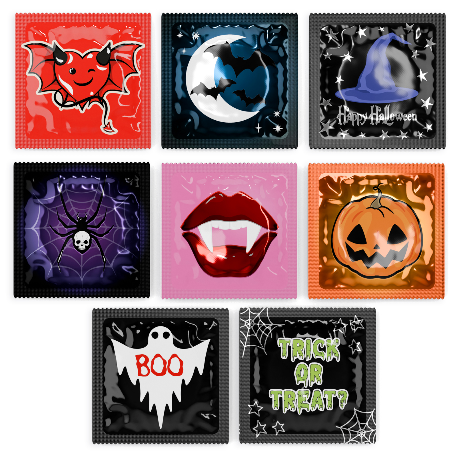 Pasante Themed Halloween Kondome 36 Stück Naturelle Motiv