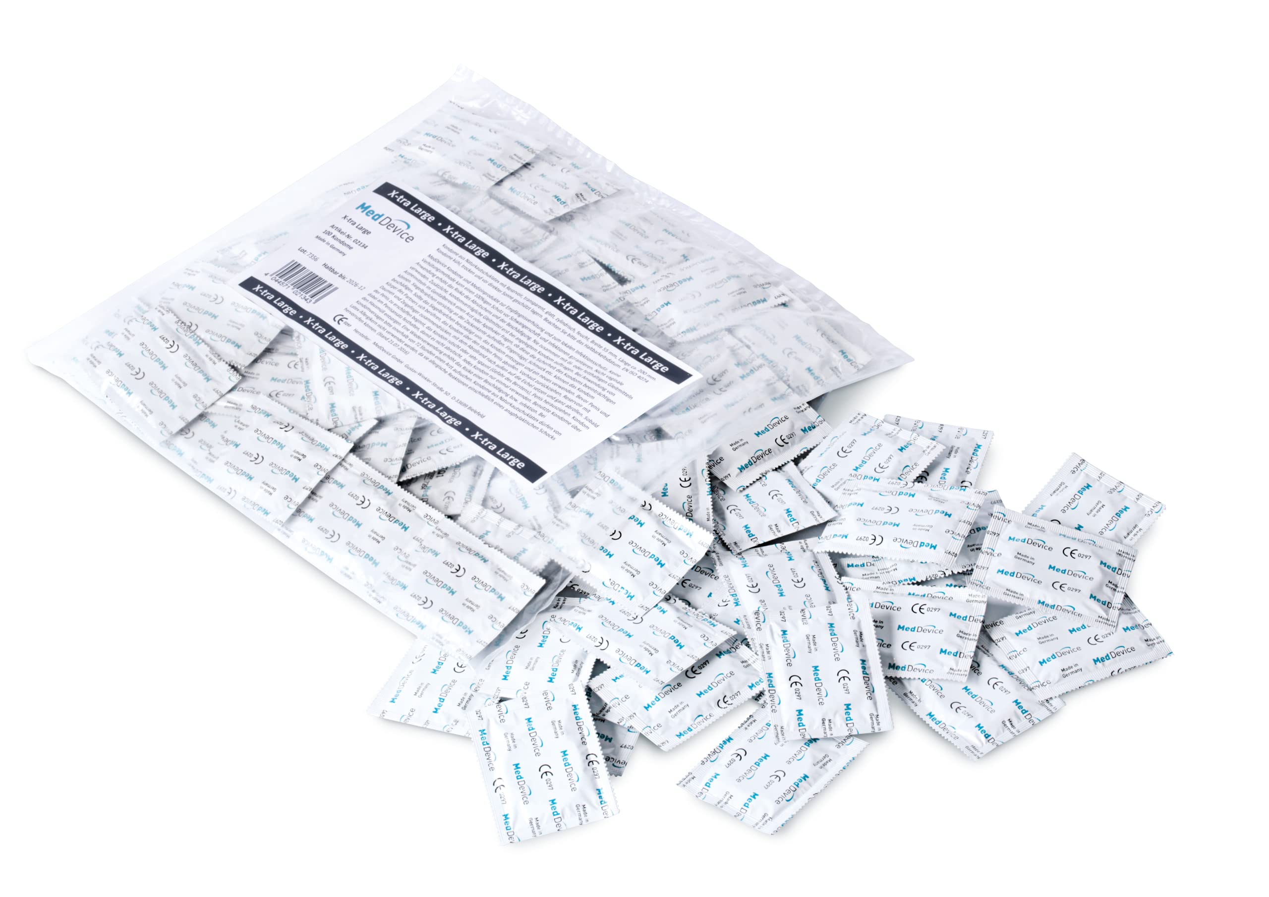 Med Device Xtra Large Kondome 100 Stück 55 mm transparent