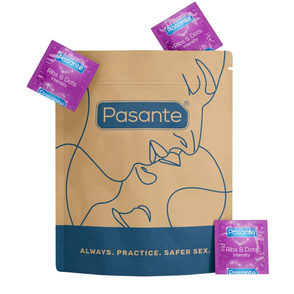 Pasante Intensity Kondome 36 Stück Rippen Noppen
