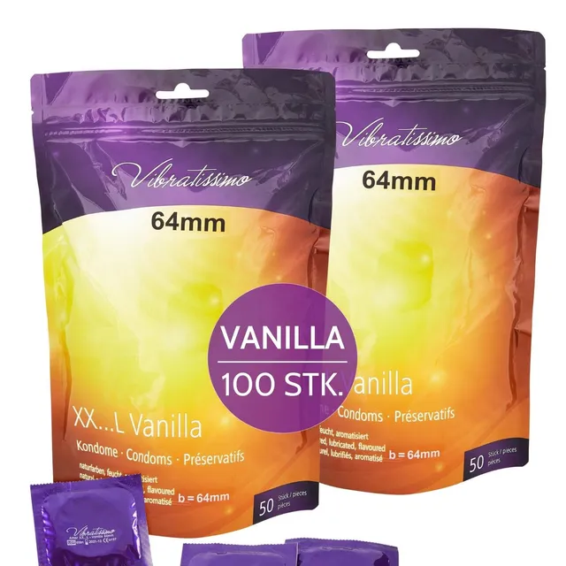 Vibratissimo Vanilla Kondome 100 Stück 64 mm Vanille gefühlsecht