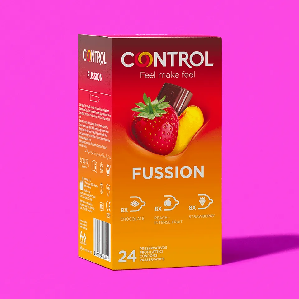 Control Fussion Kondome 24 Stück Schoko Erdbeere Pfirsich