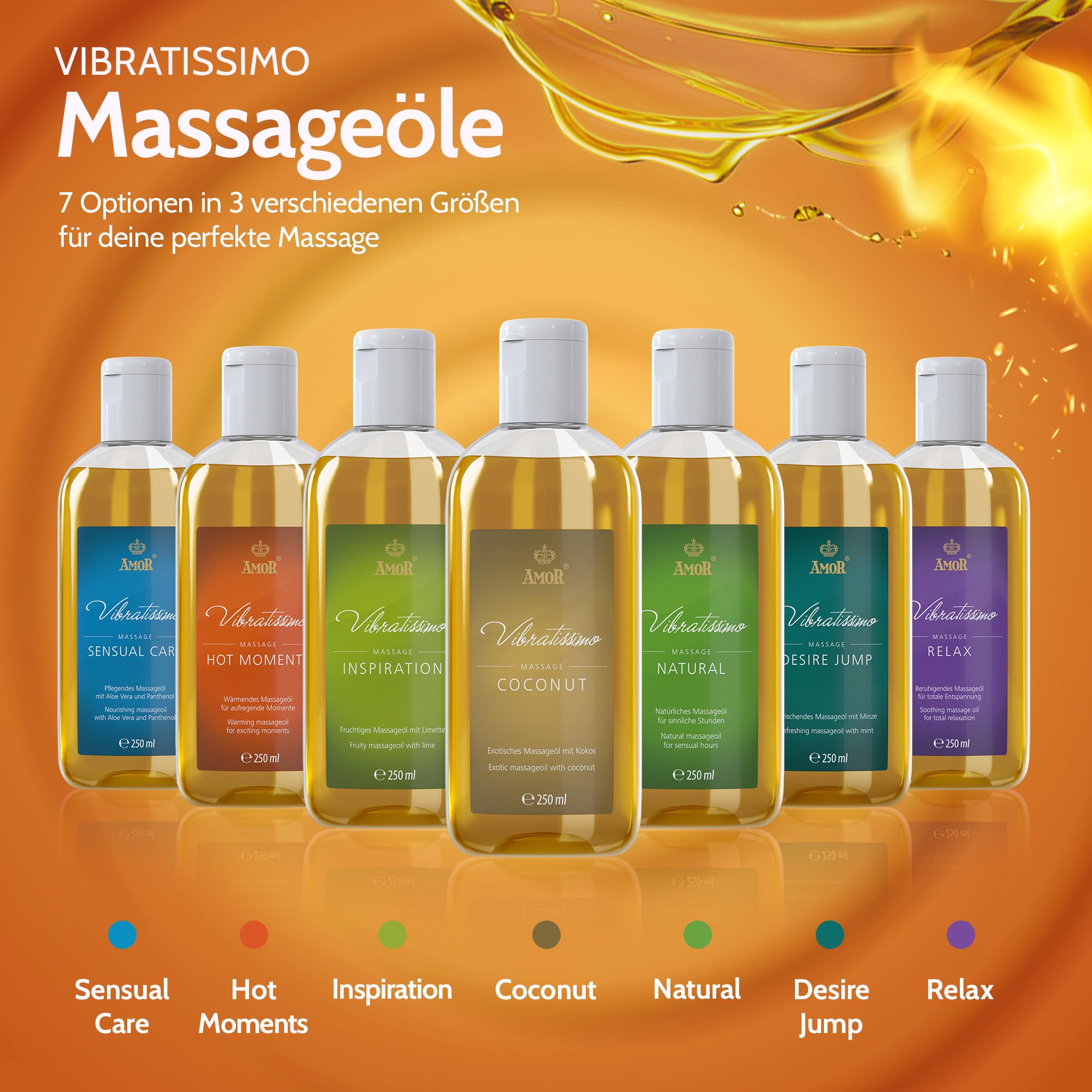 Vibratissimo Massageöl Hot Moments 250 ml wärmend