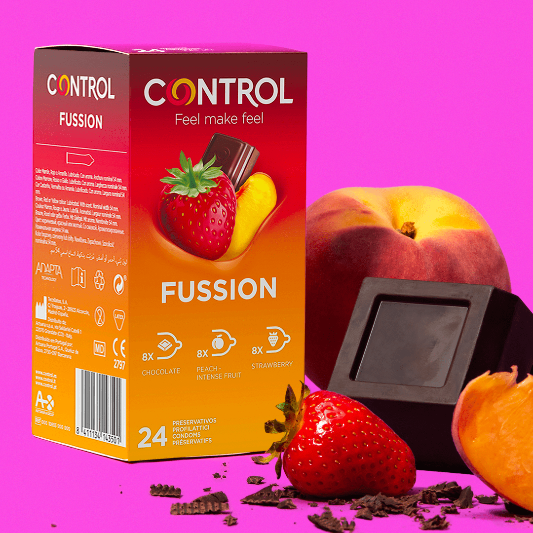 Control Fussion Kondome 24 Stück Schoko Erdbeere Pfirsich