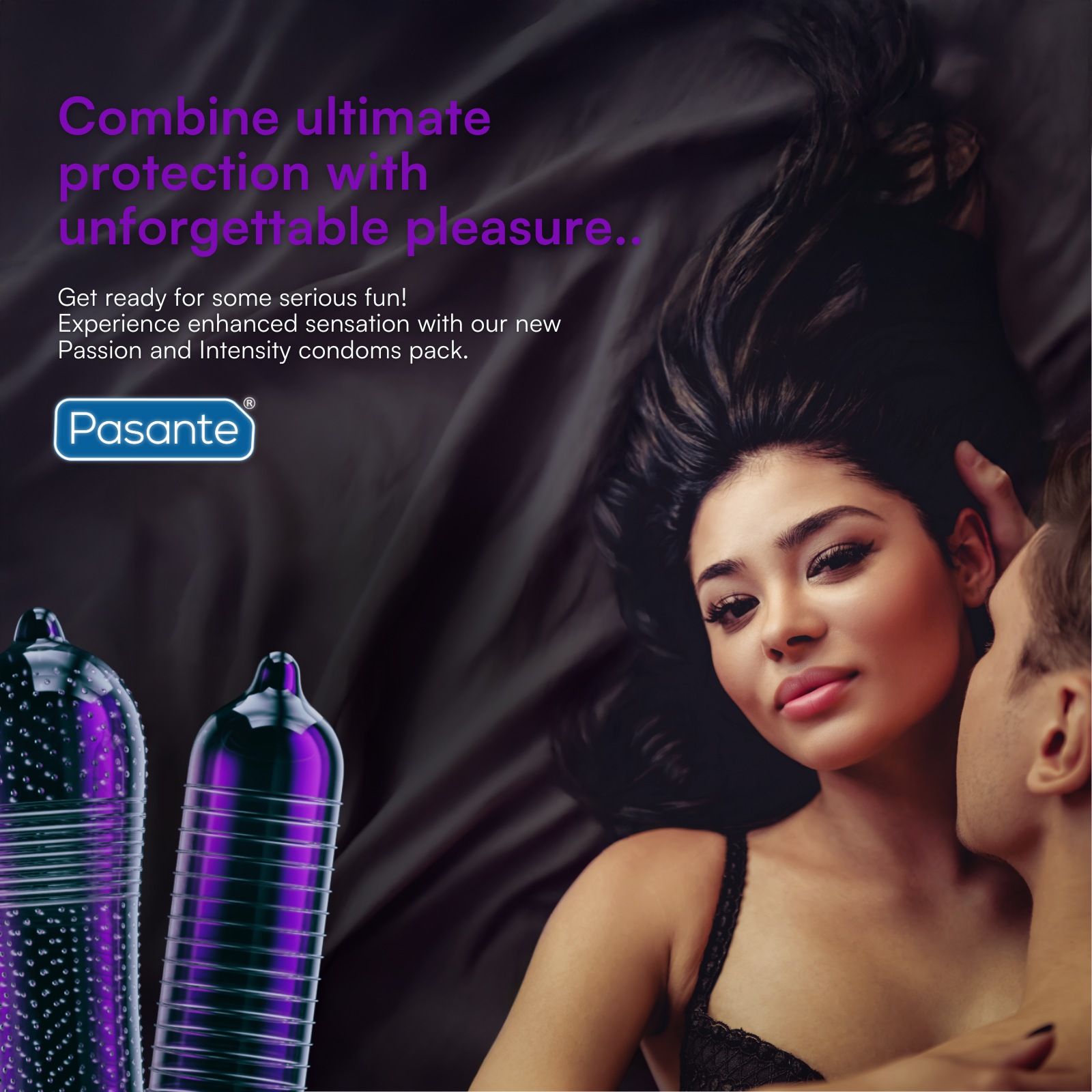 Pasante Intensity Passion Kondome 36er Pack gerippt genoppt